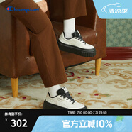 Champion冠軍發(fā)糕鞋24春新款Champ Creeper 1簡約厚底休閑板鞋女 黑白 37 (230mm)