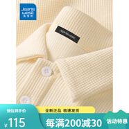 真維斯華夫格polo衫短袖t恤男夏季輕商務(wù)重磅襯衫領(lǐng)簡約休閑通勤半袖男 淺米(純色) M(170)(30天質(zhì)量問題全額退) 均碼
