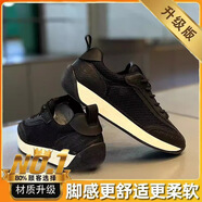 以純;YISHION男鞋2025新款夏季透氣潮牌網(wǎng)面運動(dòng)鞋男士輕便軟底阿甘跑步鞋 黑色【升級款】 39 _收藏聯(lián)系客服送襪子