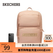 斯凱奇（Skechers）雙肩包男女同款學(xué)生經(jīng)典紅色書包時(shí)尚大容量休閑運(yùn)動(dòng)旅行通勤背包 桃米色/00GY