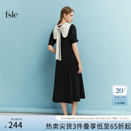 范思藍(lán)恩范思藍(lán)恩22FS2759法式連衣裙女夏季溫柔風(fēng)甜美氣質(zhì)顯瘦長(zhǎng)裙小黑裙 黑色 XS