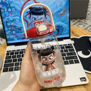 RSRDDY哪吒水杯2025夏季水杯Tritan高顏值吸管兒童新款大容量學(xué)生 紅色小茶日記640ml NZ1001