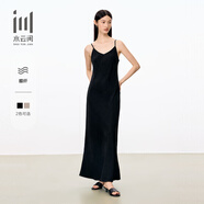 水云間女裝 優(yōu)雅簡(jiǎn)約氣質(zhì)醋酸柔軟連衣裙吊帶背心裙2025夏季新款 黑色 L