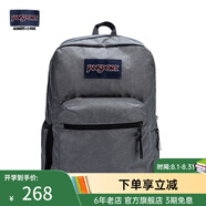 JANSPORT杰斯伯書包輕便雙肩包男女旅行包簡約背包電腦包學(xué)生校園 47LX81D深灰色-側(cè)袋+隔層