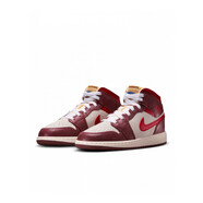 NIKE耐克喬丹正品AJ1女碼復(fù)古紅中幫復(fù)古運(yùn)動(dòng)鞋 HF3196-100 39 (245mm)
