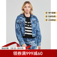 Desigual牛仔外套女裝歐美風(fēng)休閑短款印花減齡翻領(lǐng)夾克上衣藍(lán)色春秋2025款 藍(lán)色 XS