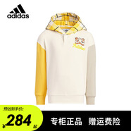 阿迪達(dá)斯童裝24秋冬兒童衛(wèi)衣男小童三葉草花栗鼠聯(lián)名運(yùn)動連帽套頭衫JC6806 JC6807 130 （吊牌128）