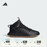 adidas FUSION STORM 2.0加絨保暖中幫運動鞋男女阿迪達斯官方   黑色/樹脂黃   36