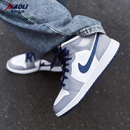 耐克（NIKE）【潮】Air Jordan aj1板鞋男女新款高幫休閑跑步運(yùn)動(dòng)耐磨籃球鞋 DQ8423/DQ8426-014 /灰白藍(lán) 38 GS