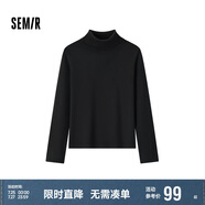 森馬（Semir）森柔毛衫|毛衣女基礎(chǔ)款高領(lǐng)緊身2024冬季純色套頭衫109724107011