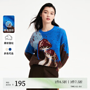 VEROMODA針織衫女秋冬寬松落肩藝術圖案毛衣可愛百搭323413009 F41犬喵藍色 170/88A/L
