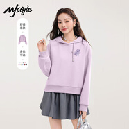 MJ STYLE牛奶絲連帽衛(wèi)衣女2025春季新款短款寬松顯瘦小個(gè)子百搭外套上衣