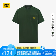 CAT卡特新品男士口袋繡花設計短袖T恤城市輕戶(hù)外 綠色 L