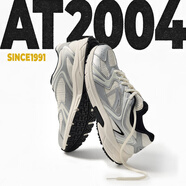 安踏AT2004丨復古銀色跑步鞋女2025秋冬季新款運動(dòng)鞋潮流百搭女鞋 象牙白/銀/基礎黑-2 37.5 (235mm)
