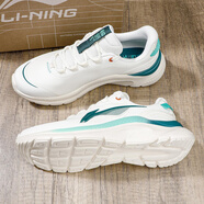 李寧（LI-NING）休閑慢跑鞋男2025夏季新款軟彈透氣百搭運動休閑鞋AGCV283 ARSV043-8 乳白色 39