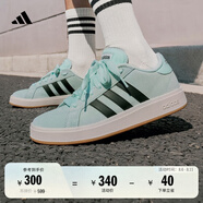 adidas「面包鞋」GRAND COURT BASE 00s休閑低幫板鞋男女阿迪達(dá)斯 薄荷綠/黑色/漢玉白   41