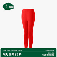 松山棉店【自由穿小暖羊打底褲】保暖打底褲女含羊毛可外穿高腰大碼保暖褲 紅色 L (推薦110-125斤)