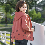 秋芙羅中老年女裝秋裝連帽夾克媽媽裝外套春秋50歲60洋氣母親節禮物風(fēng)衣