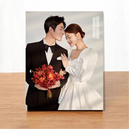 完壯婚紗照相框定制感結(jié)婚照全家福寶寶照創(chuàng)意多宮格桌擺 10寸滿屏20-25cm_橫豎通用 鏡面無邊框+超高清水晶照片