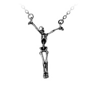 Alchemy Gothic A牌哥特朋克歐美金屬復古暗黑骷髏吊墜項鏈 P190 鏈長：57cm 尺寸: 6.4x4x1cm