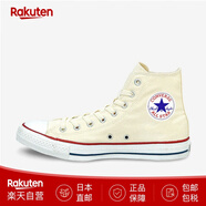 匡威（Converse）帆布運(yùn)動(dòng)板鞋 ALL STAR HI高幫休閑鞋 經(jīng)典男女全明星 日本直郵 WH-米色 23