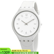 斯沃琪（swatch）Skinsnow男女情侶手表40mm白色一體對表SVUW101奢侈品潮牌 pic 0S