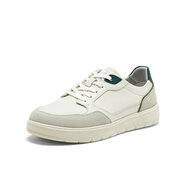 暇步士（Hush Puppies）商場(chǎng)同款秋新款簡(jiǎn)約撞色減齡小白鞋男休閑板鞋N4J05CM4 淺灰 38