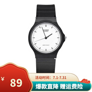 卡西歐（CASIO）手表學生小黑表簡約指針石英電子表 手表男女考試手表時尚運動表 MQ-24-7E 33mm小表盤
