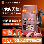 比瑞吉狗糧小型犬中大型犬通用幼犬成犬狗糧全價無谷六種肉犬糧 【全期通用 一口吃到六種肉】8KG