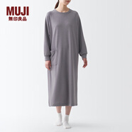 無印良品 MUJI 女式 毛圈 寬松版 連衣裙 FD1JBA3A 衛(wèi)衣裙 紫色 M(160/84A)