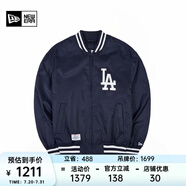 NEW ERA紐亦華MLB棒球NY夾克刺繡春秋男女情侶簡(jiǎn)約百搭運(yùn)動(dòng)休閑外套 13546436-藏青色 LA M