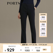 PORTS寶姿秋冬新品女裝時尚通勤黑色褲子高腰直筒西裝褲 ALN9P010PWB017-BLACK L (8)