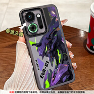 依云諾 【自帶鏡頭膜】OPPOK13Turbo手機殼新款K13TurboPro創(chuàng  )意保護套eva01防摔散熱透明軟邊定 魅眼半透黑色【eva01】-贈膜和掛繩 OPPO K13 Turbo Pro