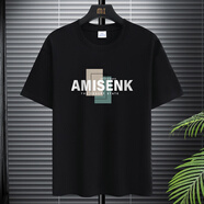 BINYUXD/賓宇兄弟BINYUXD男士短袖t恤內(nèi)搭2024新款春秋潮 AK  黑色 S 【建議85-95 斤】