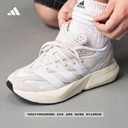 adidas「流光跑鞋」LIGHTBLAZE休閑跑步鞋男女新款阿迪達斯輕運動   晶白色/白色/淺灰色   41