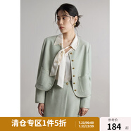 獨束大碼女裝法式小香風(fēng)通勤套裝秋裝新款微胖mm簡約氣質(zhì)時尚套裝 外套 M