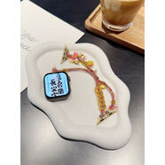 樂諾（LENUO）樂諾新年福氣款適用蘋果手表S10新年款幸運表帶applewatchS987 蝴蝶紅金愛情 46mmiWatchS10代送膜透明套