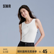 森馬（Semir）背心女短款蝴蝶結(jié)溫柔夏季2025時(shí)尚緊身繡花圓領(lǐng)上衣109325102001