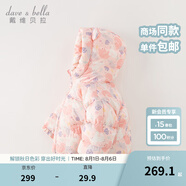 戴維貝拉（DAVE＆BELLA）兒童羽絨服女童上衣男童羽絨衣冬裝新款寶寶衣服保暖小童外套 小兔印花【現(xiàn)貨】DB4238127 100 cm（建議身高90-100cm）
