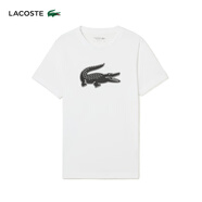 鱷魚(yú)（LACOSTE）法國(guó)鱷魚(yú)男裝時(shí)尚休閑logo印花正肩圓領(lǐng)短袖T恤|TH2042 AU8/白色 均碼 3 170