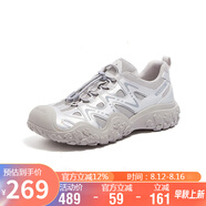 駱駝（CAMEL）經(jīng)典丑萌鞋女時尚撞色戶外休閑鞋 L24S255657A 銀/灰 37