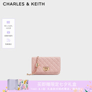 CHARLES&KEITH經(jīng)典菱格鏈條小方單肩斜挎包包女包生日禮物七夕禮物CK2-70160131 粉紅色Pink 小包