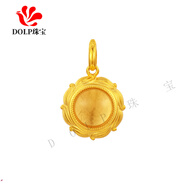 DOLPS925純銀蓮花圓嘎烏盒吊墜升級款藏式民族風(fēng)鍍金可打開情侶配飾 鍍金中款