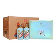 茅臺53度醬香型白酒 茅臺生肖茅臺紀念酒 53度 375mL 8瓶 鼠年禮盒裝（原箱）