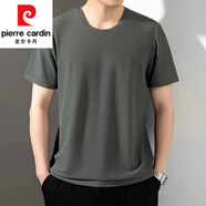 皮爾卡丹（pierre cardin）冰絲男士短袖T恤寬松夏季薄款網(wǎng)眼透氣運動休閑體恤上衣打底衫 豆綠色 L 170120-140斤