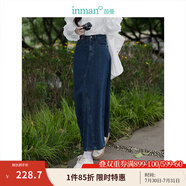 茵曼（INMAN）翻袖設計感牛仔短外套2025秋季女裝新款寬松休閑小個(gè)子夾克上衣 深牛仔藍半身裙--18438189 M