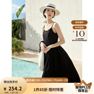 茵曼（INMAN）章若楠同款歐若風(fēng)天絲薄開衫女裝襯衫2025夏季新品長袖襯衣 吊帶裙黑色-18322336 XL