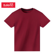 班尼路 BALENO新款純棉T恤寬松純色圓領(lǐng)衣夏季短袖男T恤純色男裝 61R棗紅色 L 大碼