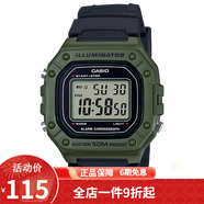 卡西歐（CASIO） 卡西歐(CASIO)小方塊數顯電子表狂飆安欣同款男防水學生運動手表 W-218H-3A