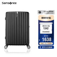 新秀麗（Samsonite）行李箱25英寸拉桿箱豎條紋大容量旅行箱包托運密碼箱黑色GU9